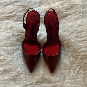 Marc Fisher Red Leather Heels